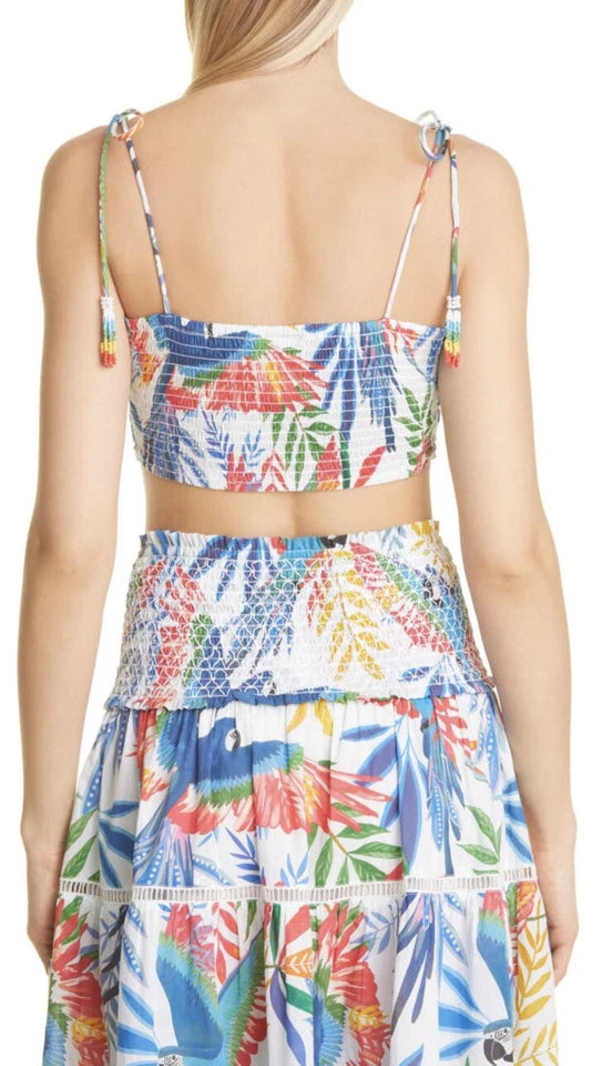 Farm Rio Macaw Wind Midi Skirt (S)