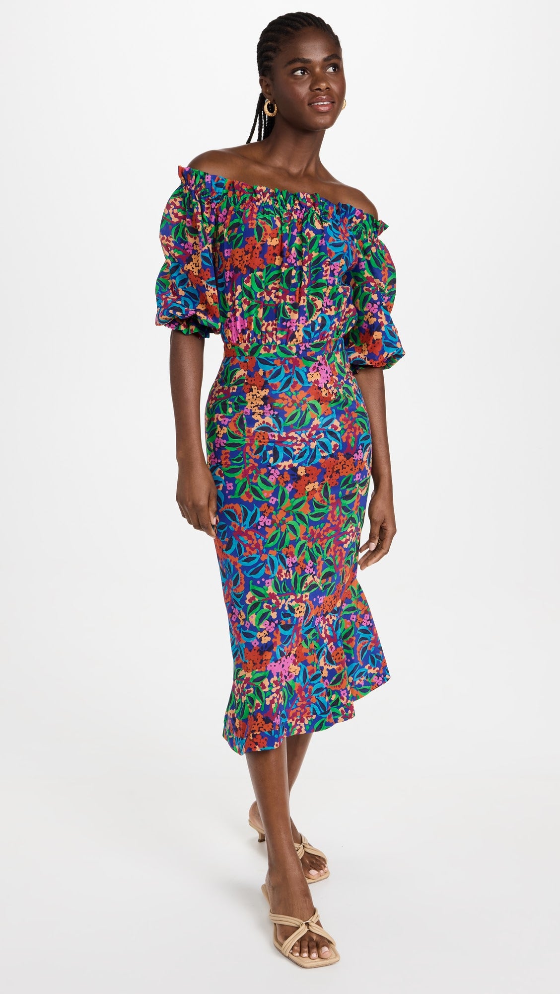 Saloni "Grace Dress" in "Tropical Begonia" (10/L)