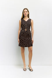 Mod Ref - The Kelly Skirt | Brown/White