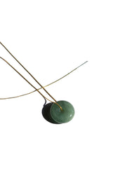 seree - Button | Green Jade Pendant Necklace