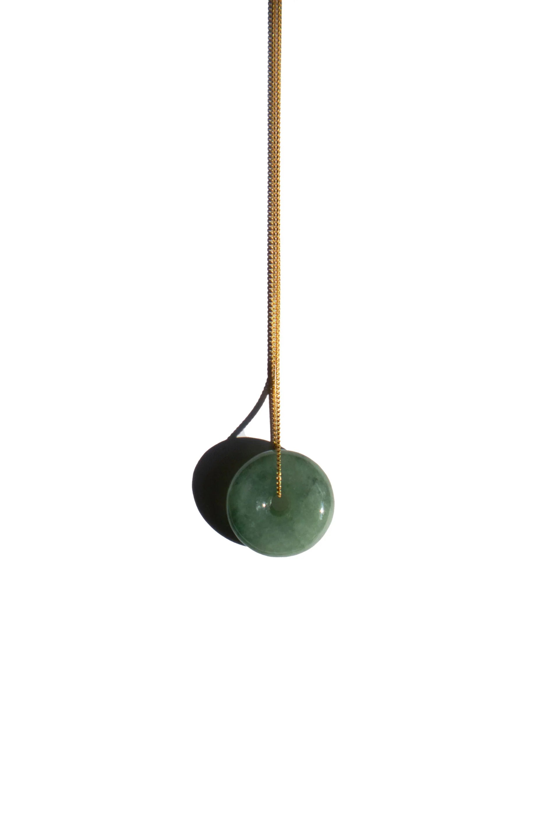 seree - Button | Green Jade Pendant Necklace