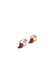 seree - Red Bean | Red Agate Earrings