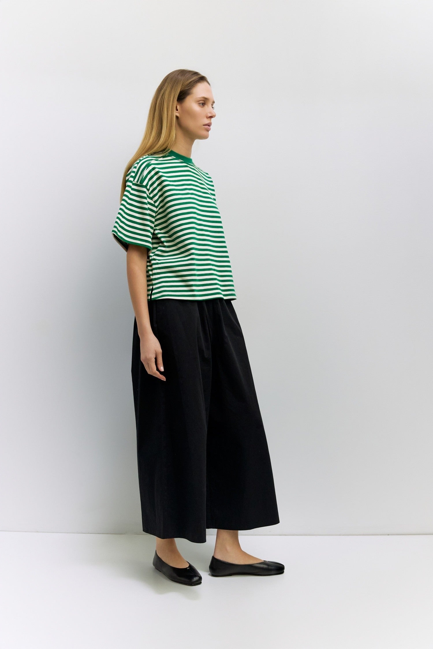 Mod Ref - The Max Top | Green-White Stripe