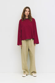 Mod Ref - The Callahan Striped Top | Red & Navy