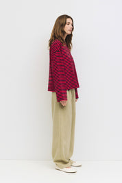 Mod Ref - The Callahan Striped Top | Red & Navy