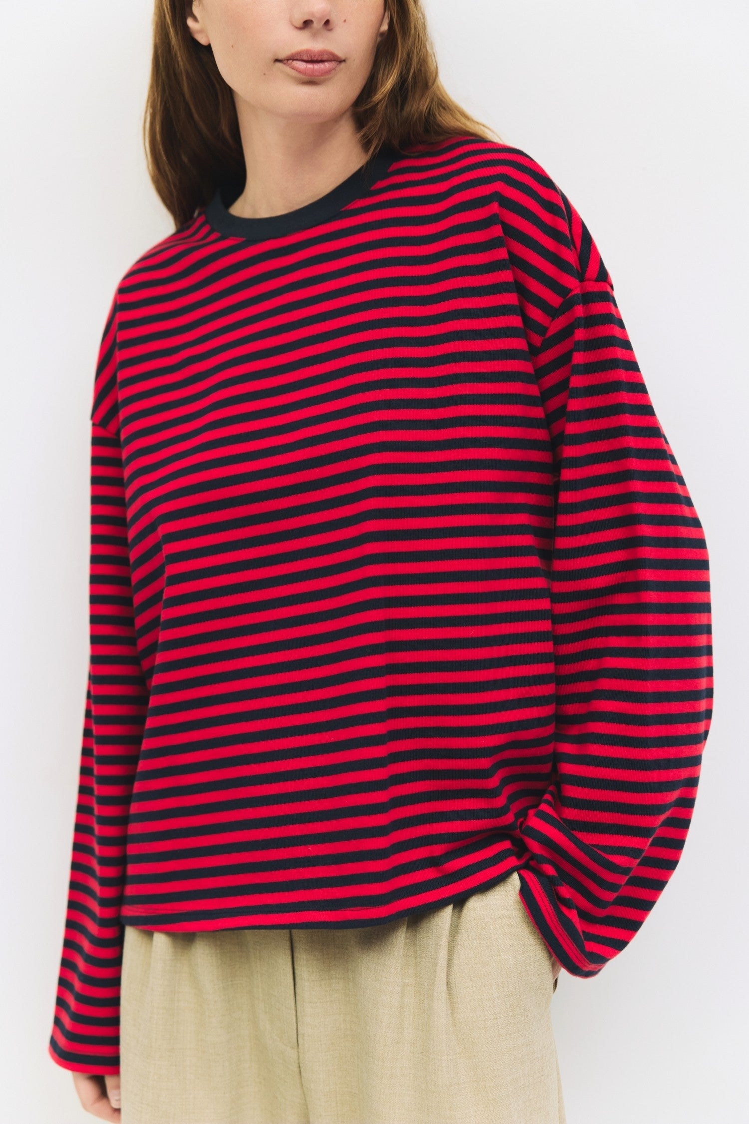 Mod Ref - The Callahan Striped Top | Red & Navy