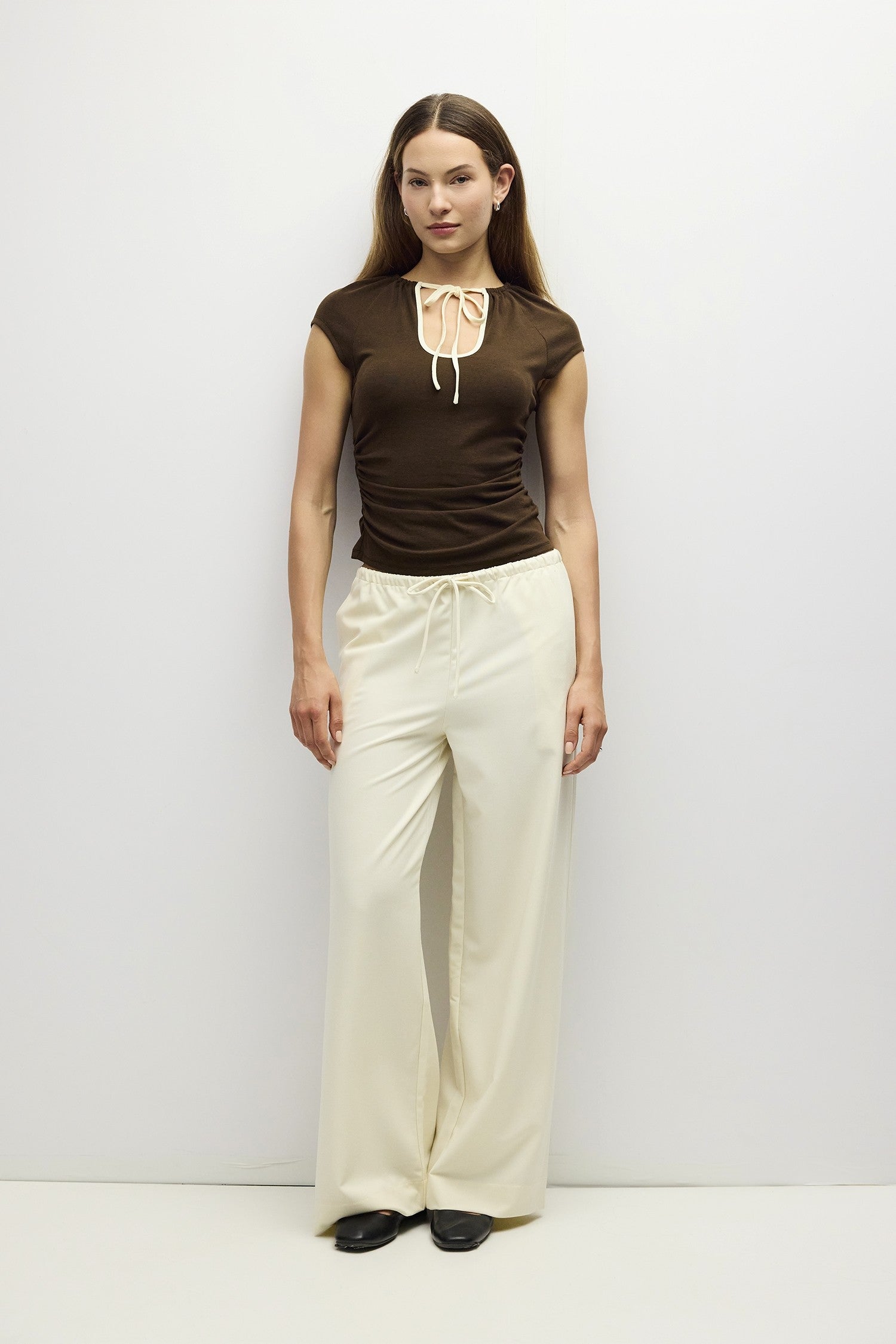 Mod Ref - The Kelsi Top | Brown/Cream
