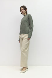 Mod Ref - The Cierra Sweater | Green/Taupe