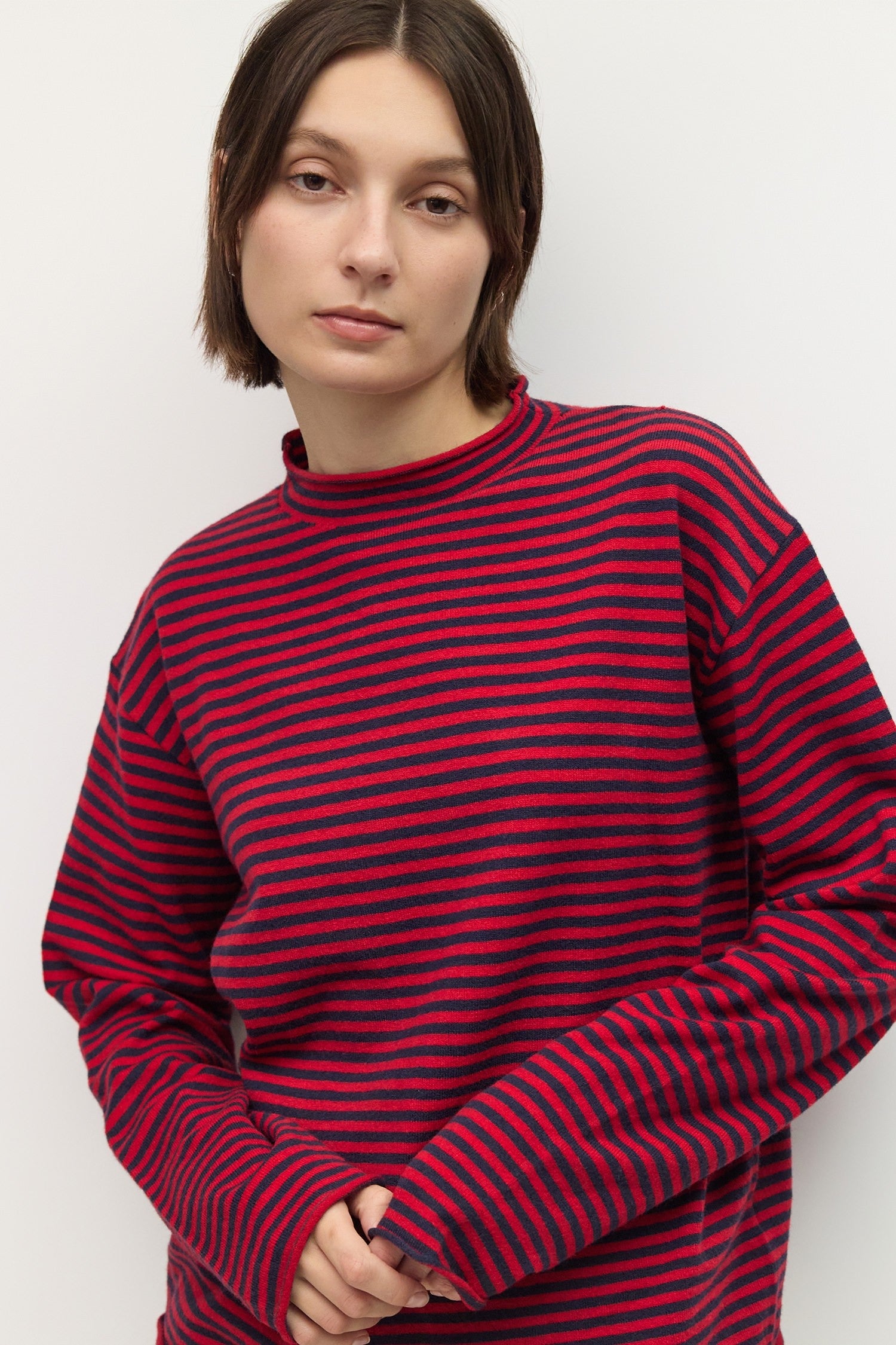 Mod Ref - The Cierra Sweater | Navy/Red