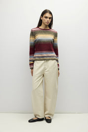 Mod Ref - The Natasha Sweater | Burgundy Multi