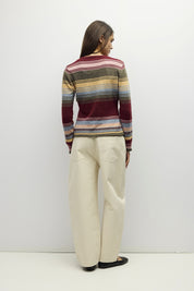 Mod Ref - The Natasha Sweater | Burgundy Multi