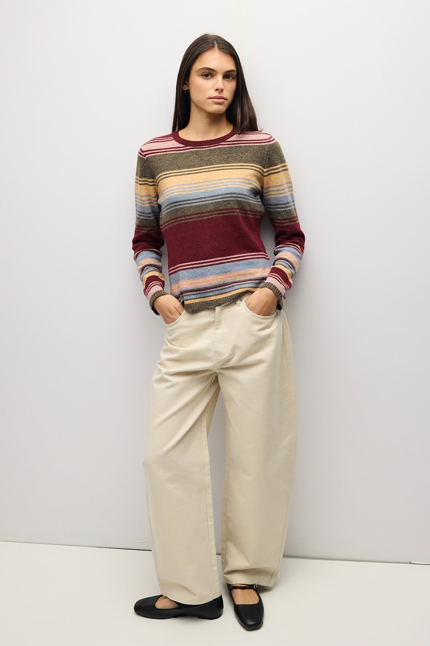 Mod Ref - The Natasha Sweater | Burgundy Multi
