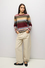 Mod Ref - The Natasha Sweater | Burgundy Multi