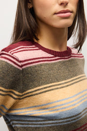 Mod Ref - The Natasha Sweater | Burgundy Multi