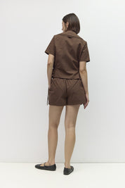 Mod Ref - The Daisy Short | Brown Navy Red Check