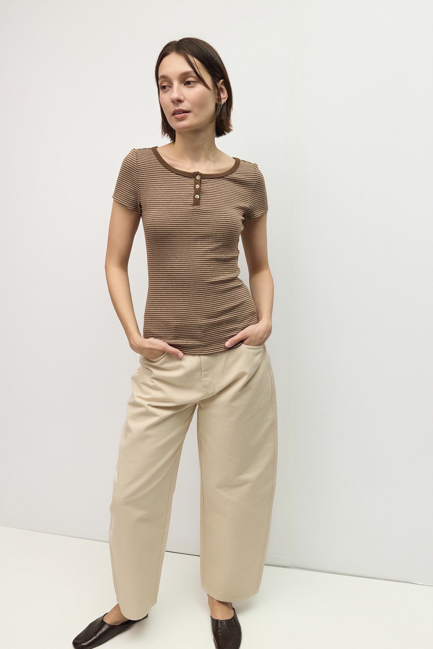 Mod Ref - The Britney Top | Brown/Beige