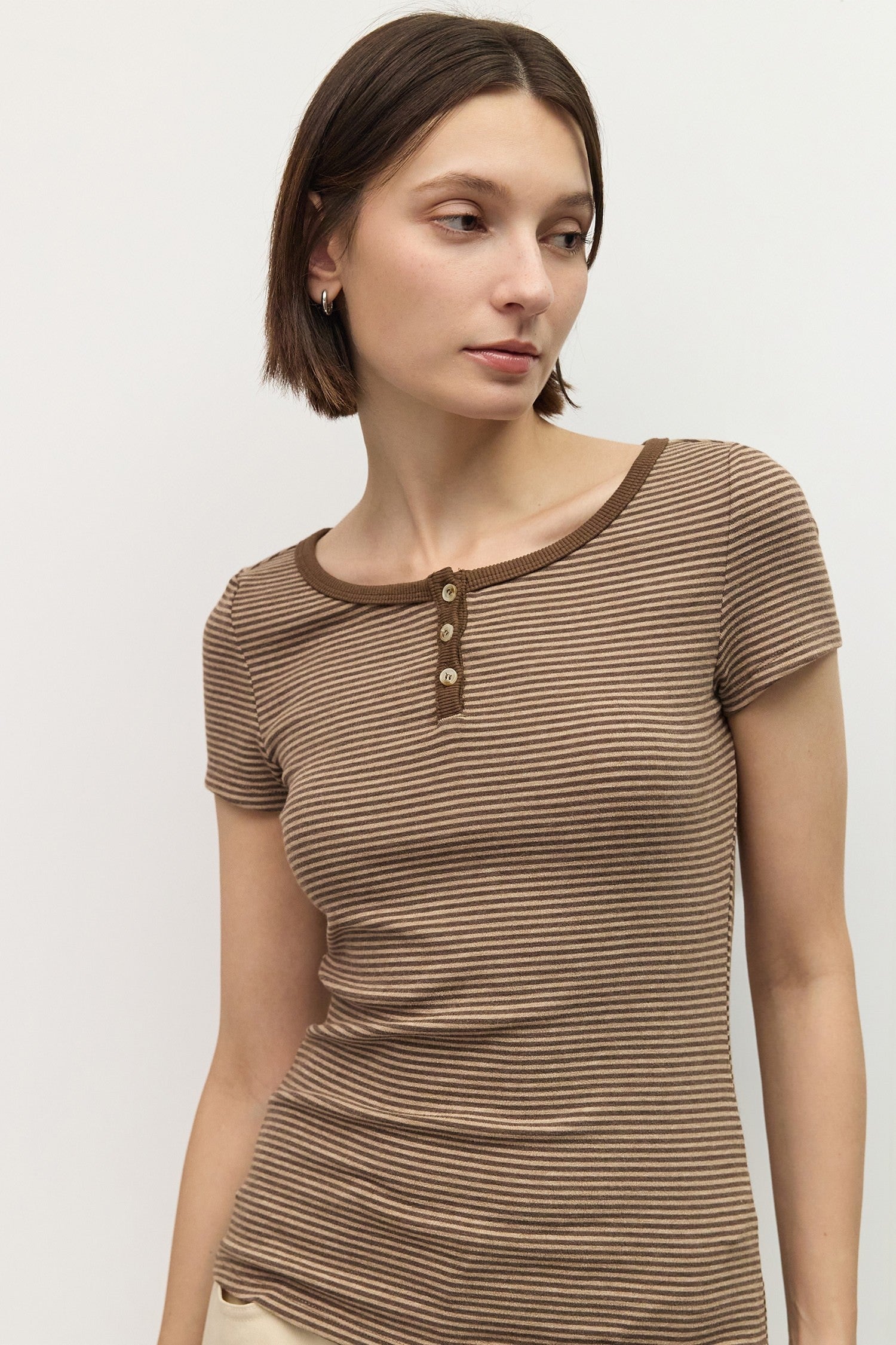 Mod Ref - The Britney Top | Brown/Beige