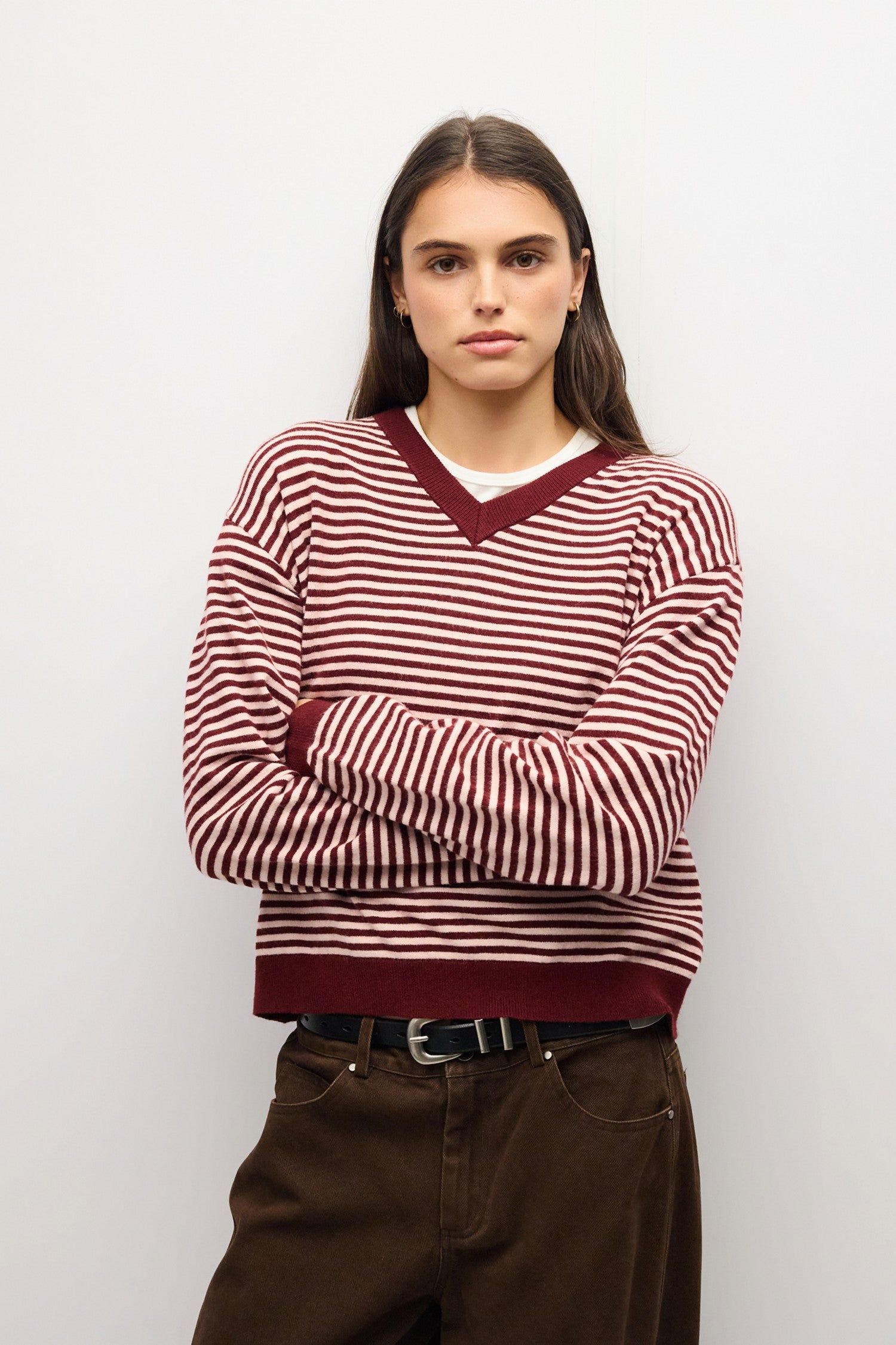 Mod Ref - The Beatrice Sweater | Burgundy-Pink
