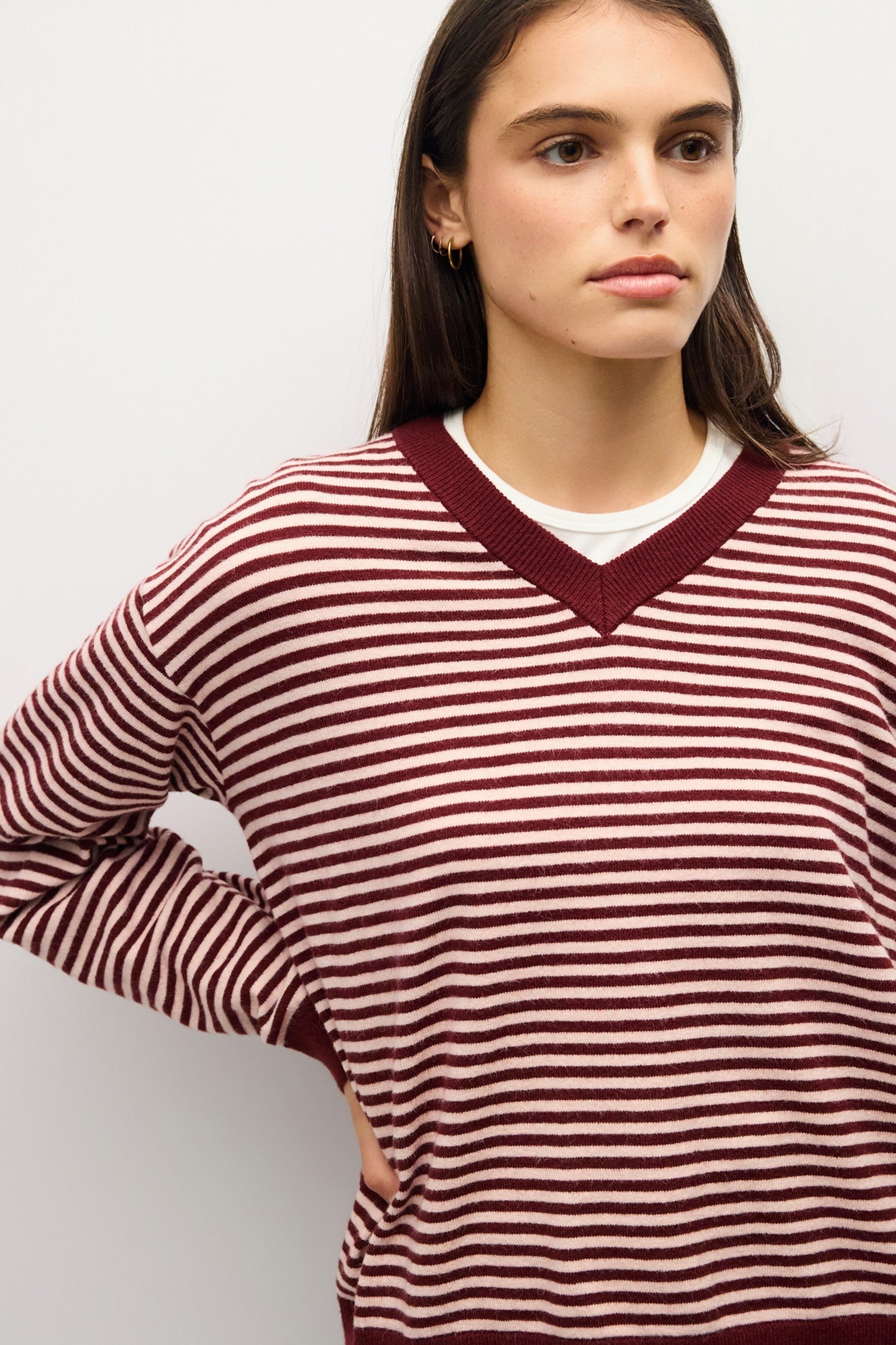 Mod Ref - The Beatrice Sweater | Burgundy-Pink