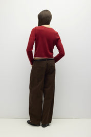 Mod Ref - The Jolie Cardigan | Red-Beige
