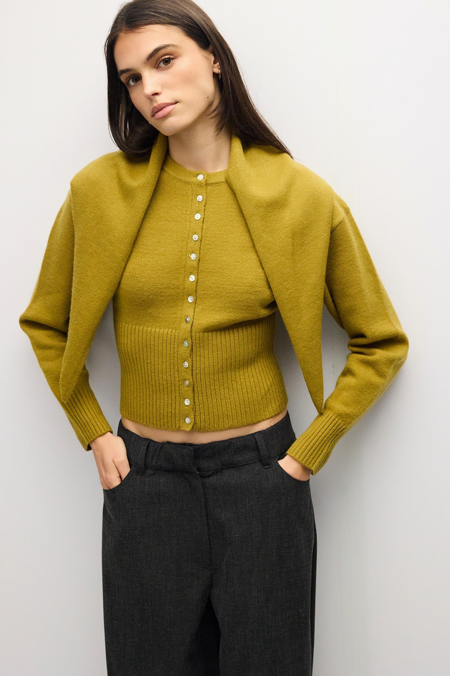 Mod Ref - The Briana Cardigan | Chartreuse