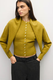 Mod Ref - The Briana Cardigan | Chartreuse