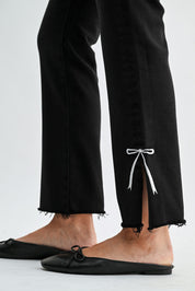 Just Black Denim - Bow Sliced Straight Leg | Black