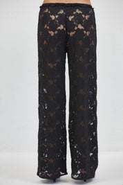 a.ren - Chantilly Lace Pants | Black