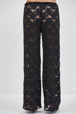 a.ren - Chantilly Lace Pants | Black