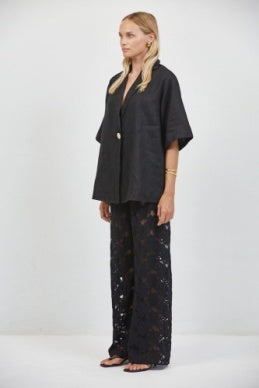 a.ren - Winslet Relaxed Fit Shirt | Black