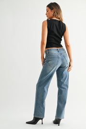 Just Black Denim - Amy Relaxed Stretch Straight | Medium Denim