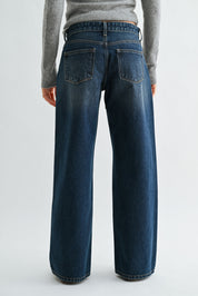 Just Black Denim - Destiny Baggy Wide Leg | Dark Denim