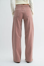 Just Black Denim - Relaxed Wide Leg | Spice Brown Stripe