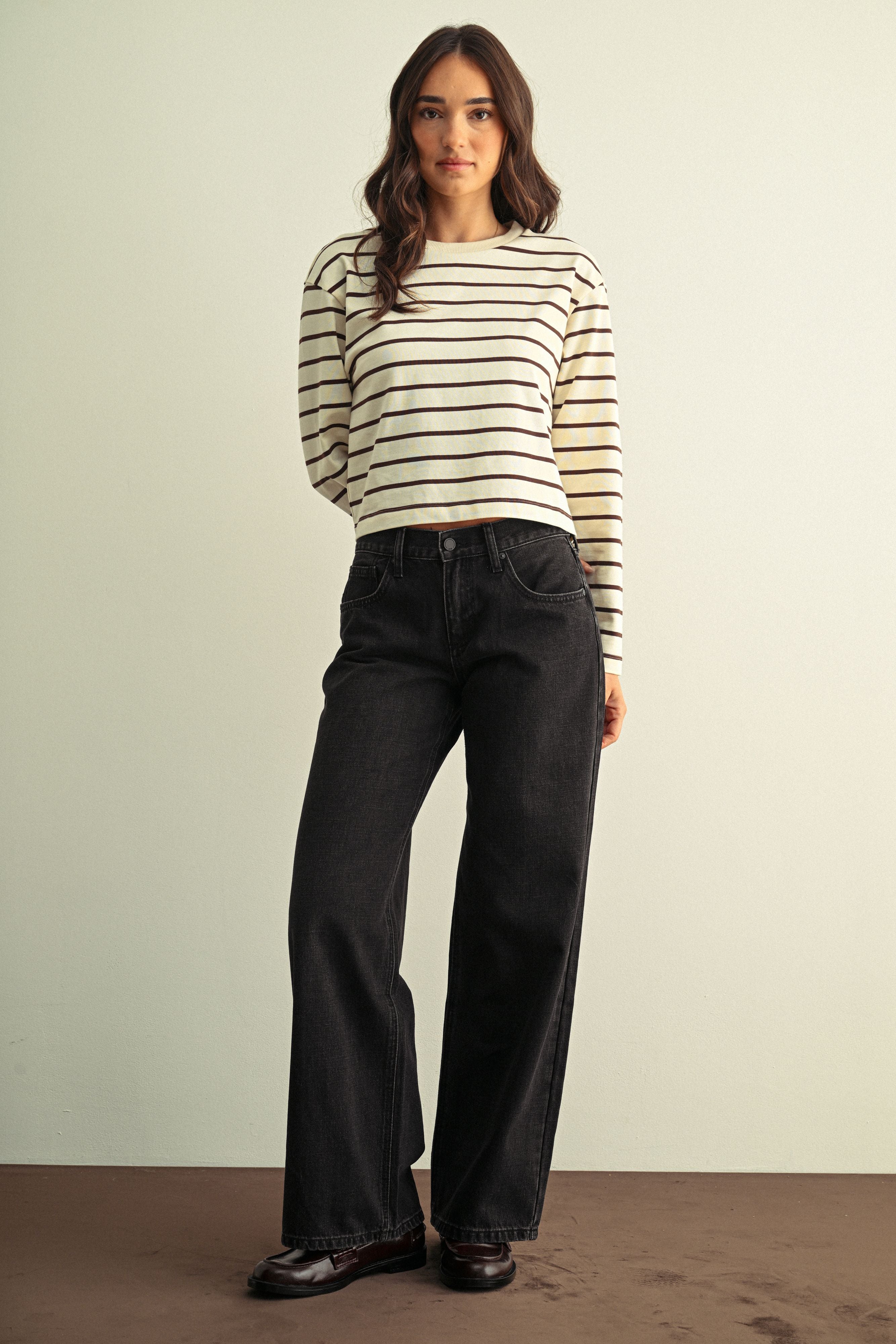Just Black Denim - Destiny Baggy Wide Leg | Washed Black