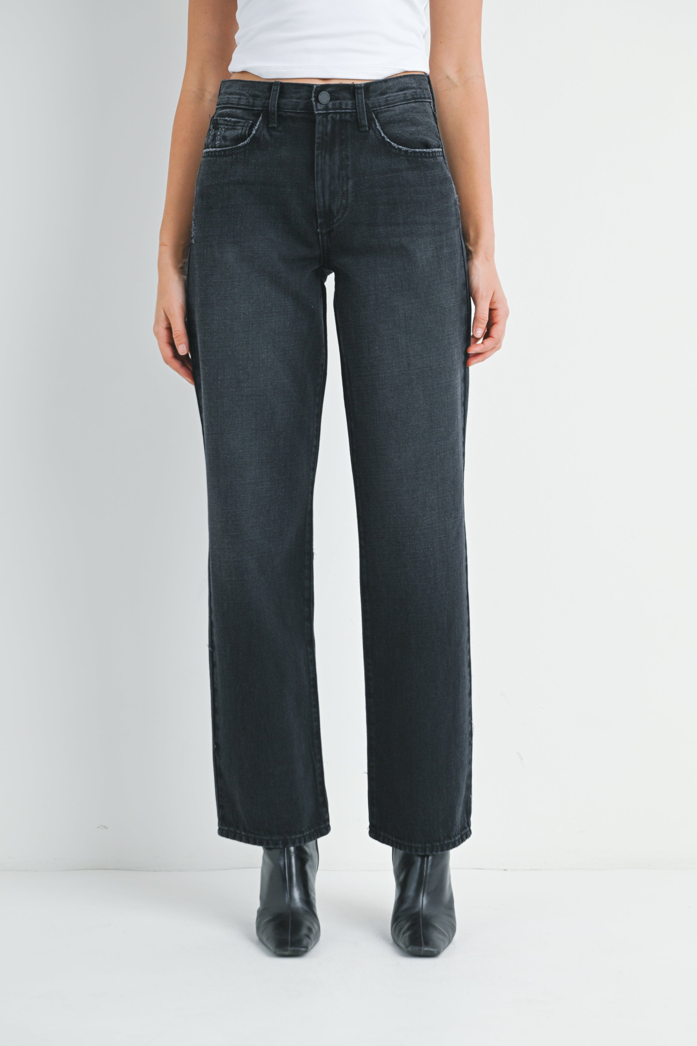 Just Black Denim - Relaxed Straight | Washed Black