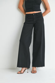 Just Black Denim - Western Relaxed Wide Leg | Black