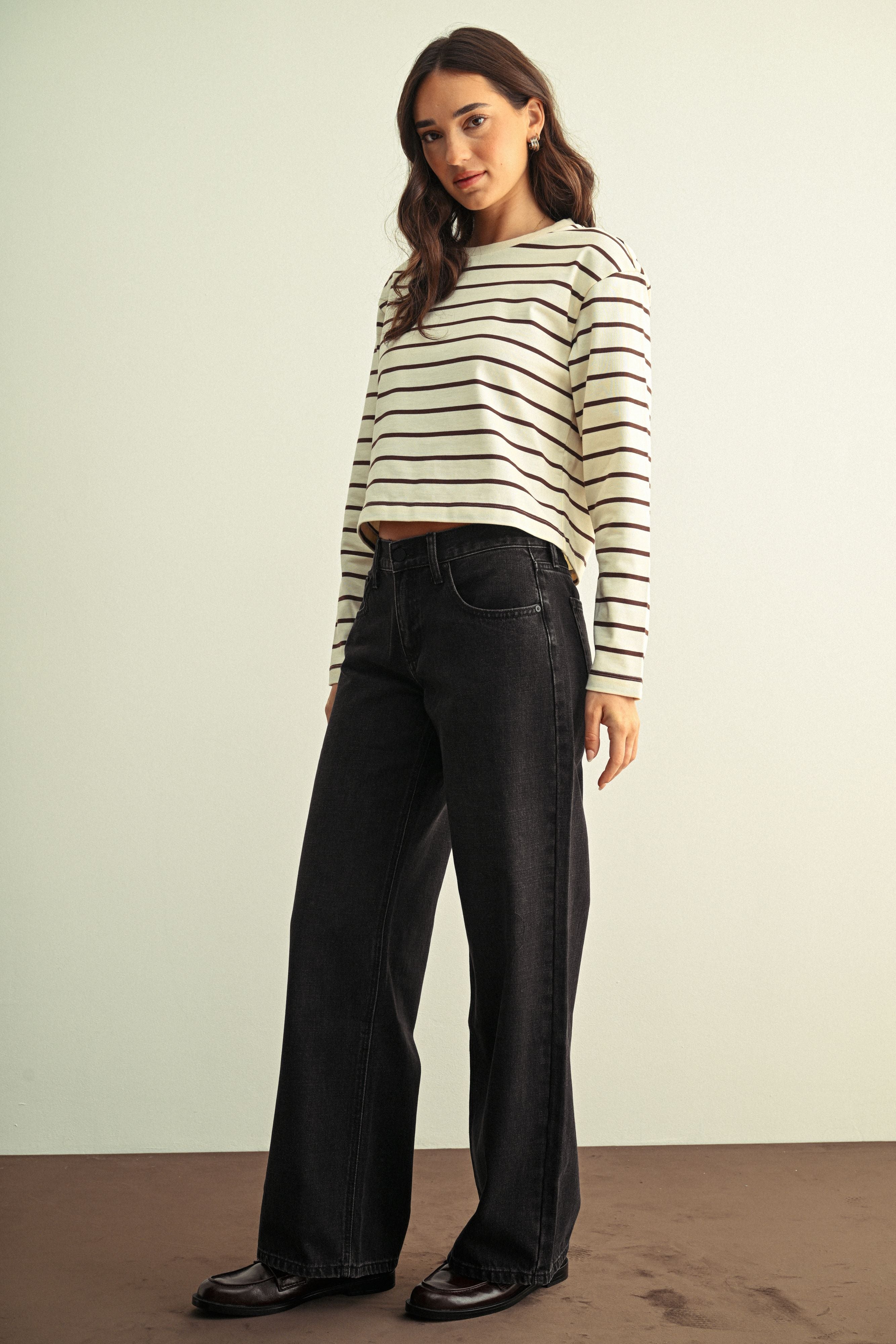 Just Black Denim - Destiny Baggy Wide Leg | Washed Black
