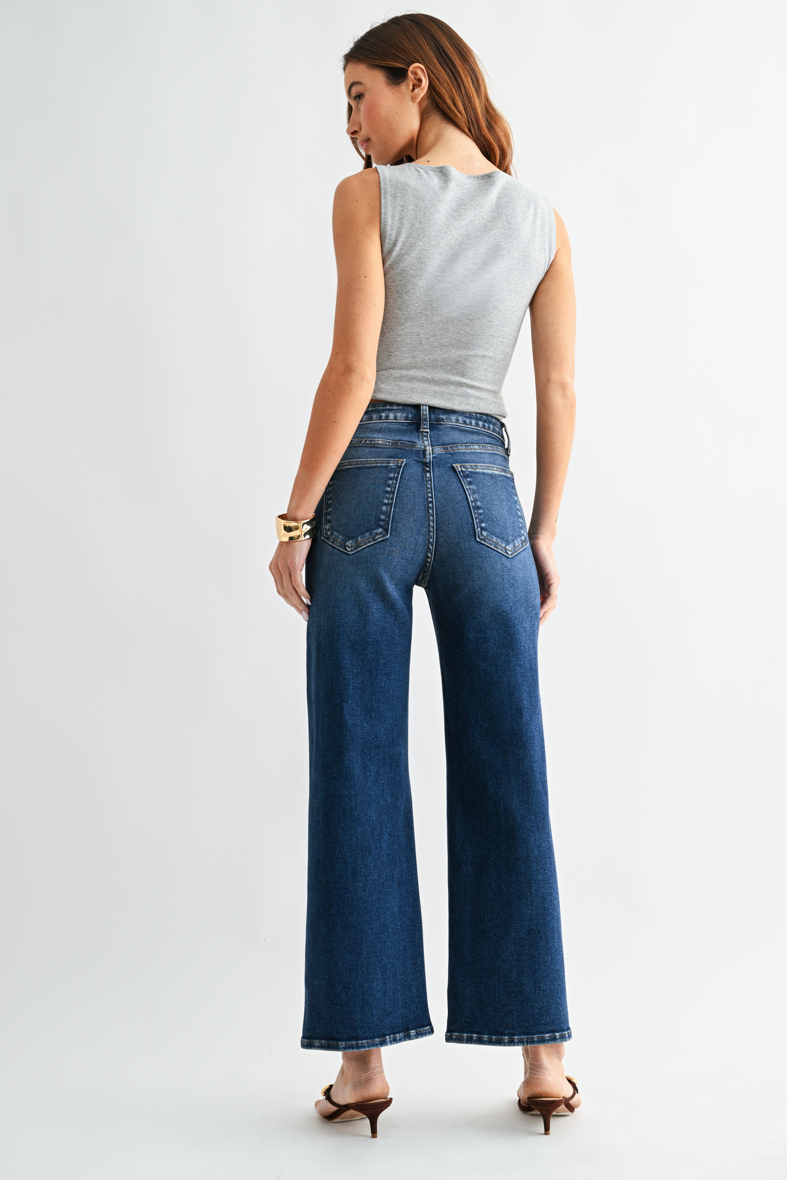 Just Black Denim - Rise Wide Leg | Dark Denim