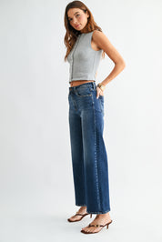 Just Black Denim - Rise Wide Leg | Dark Denim