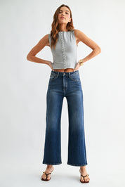 Just Black Denim - Rise Wide Leg | Dark Denim