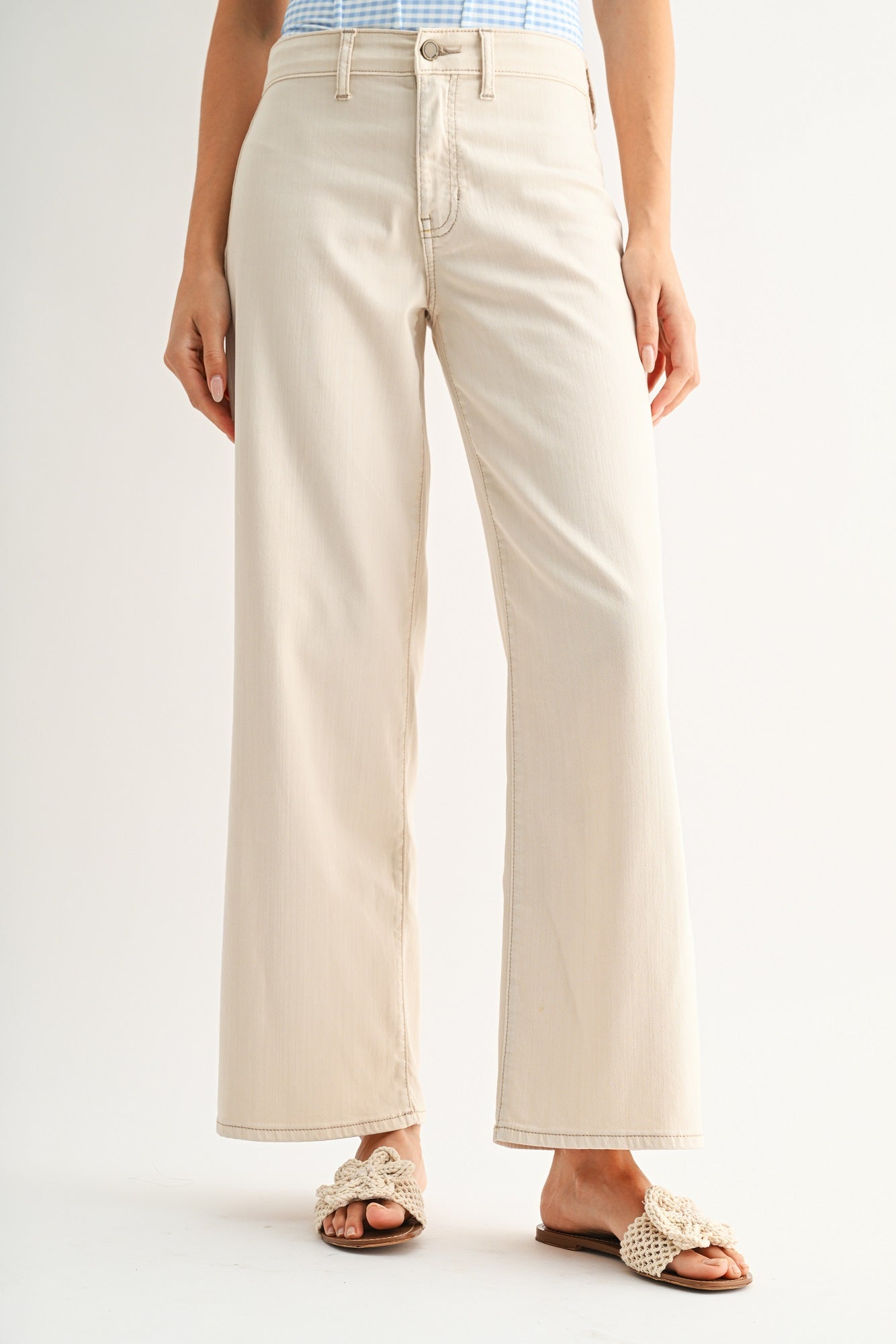 Just Black Denim - Stretch Twill Trouser | Almond