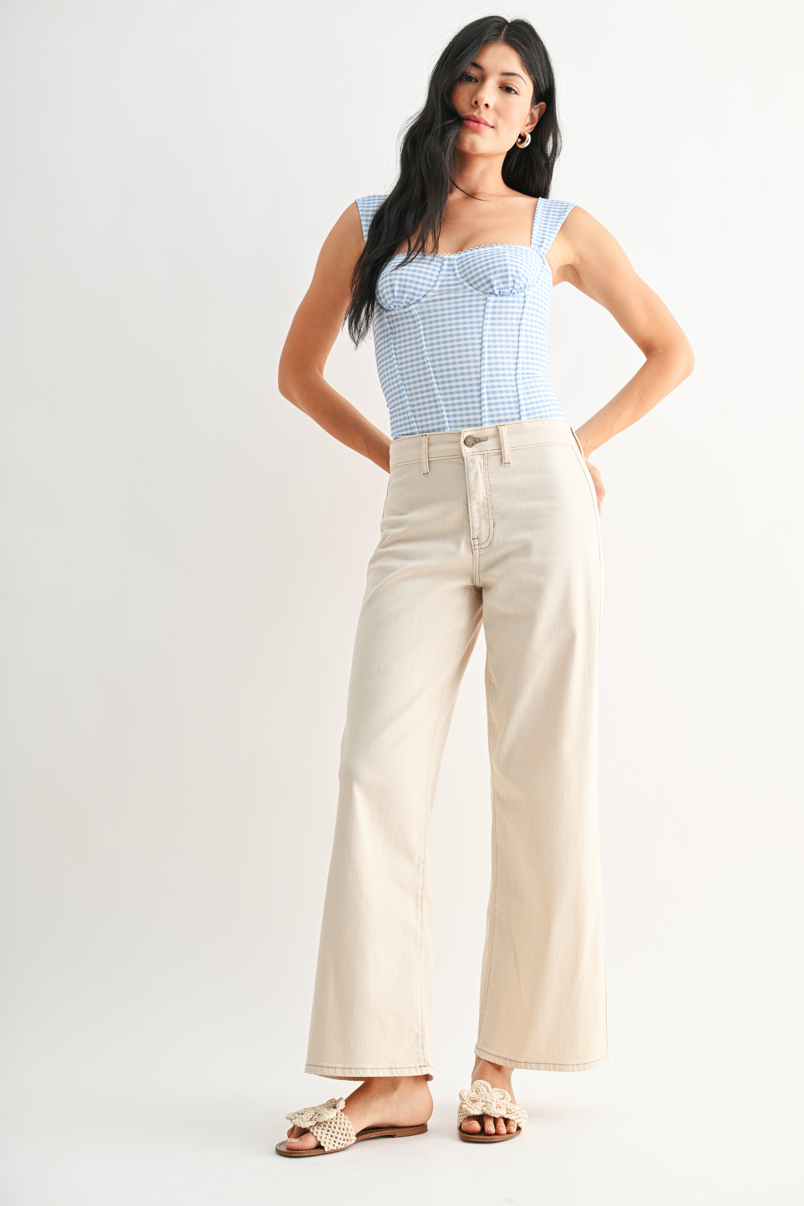 Just Black Denim - Stretch Twill Trouser | Almond