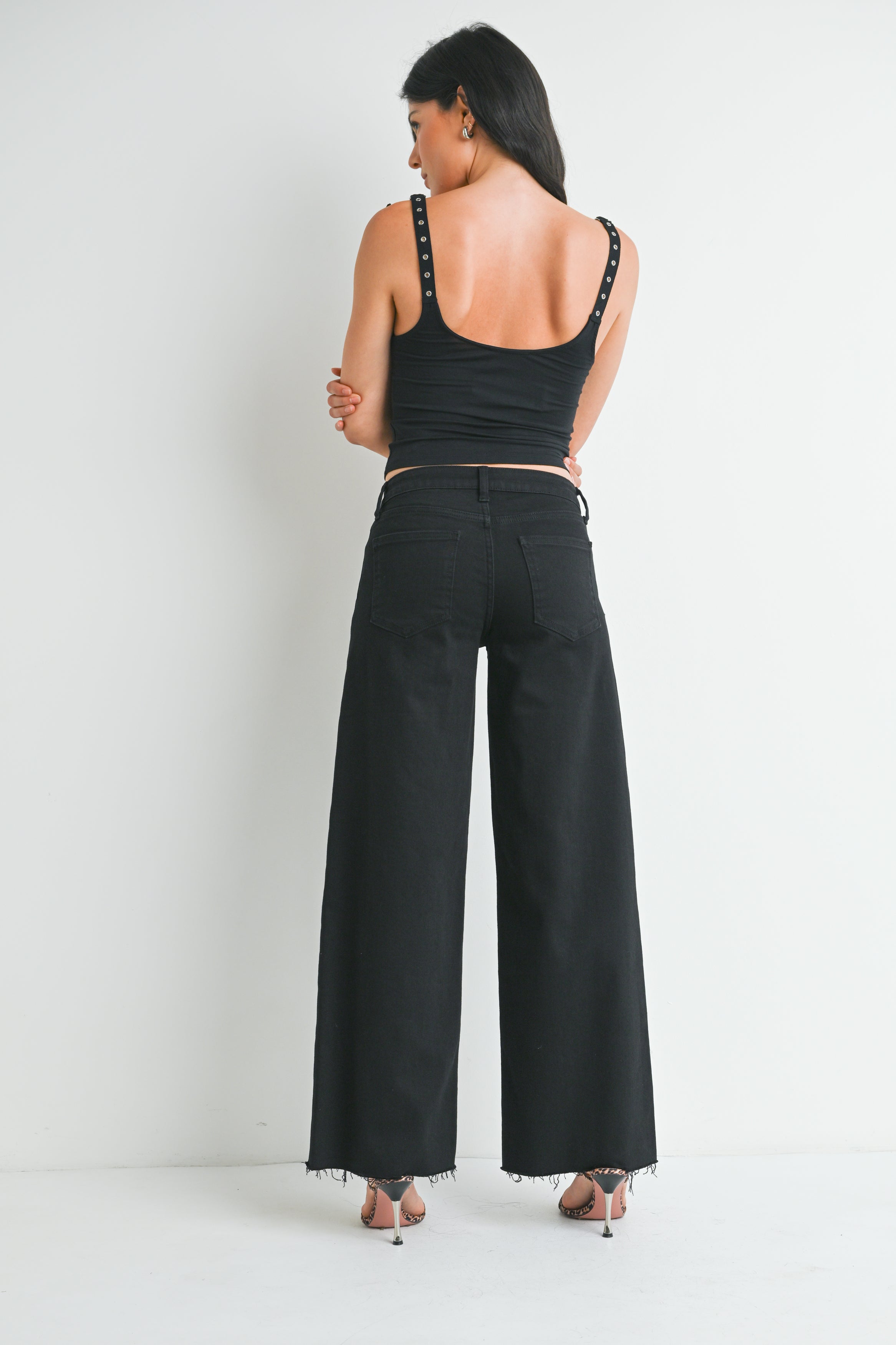 Just Black Denim - Western Relaxed Wide Leg | Black