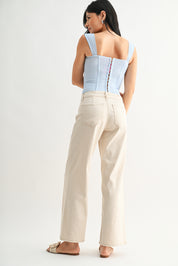 Just Black Denim - Stretch Twill Trouser | Almond