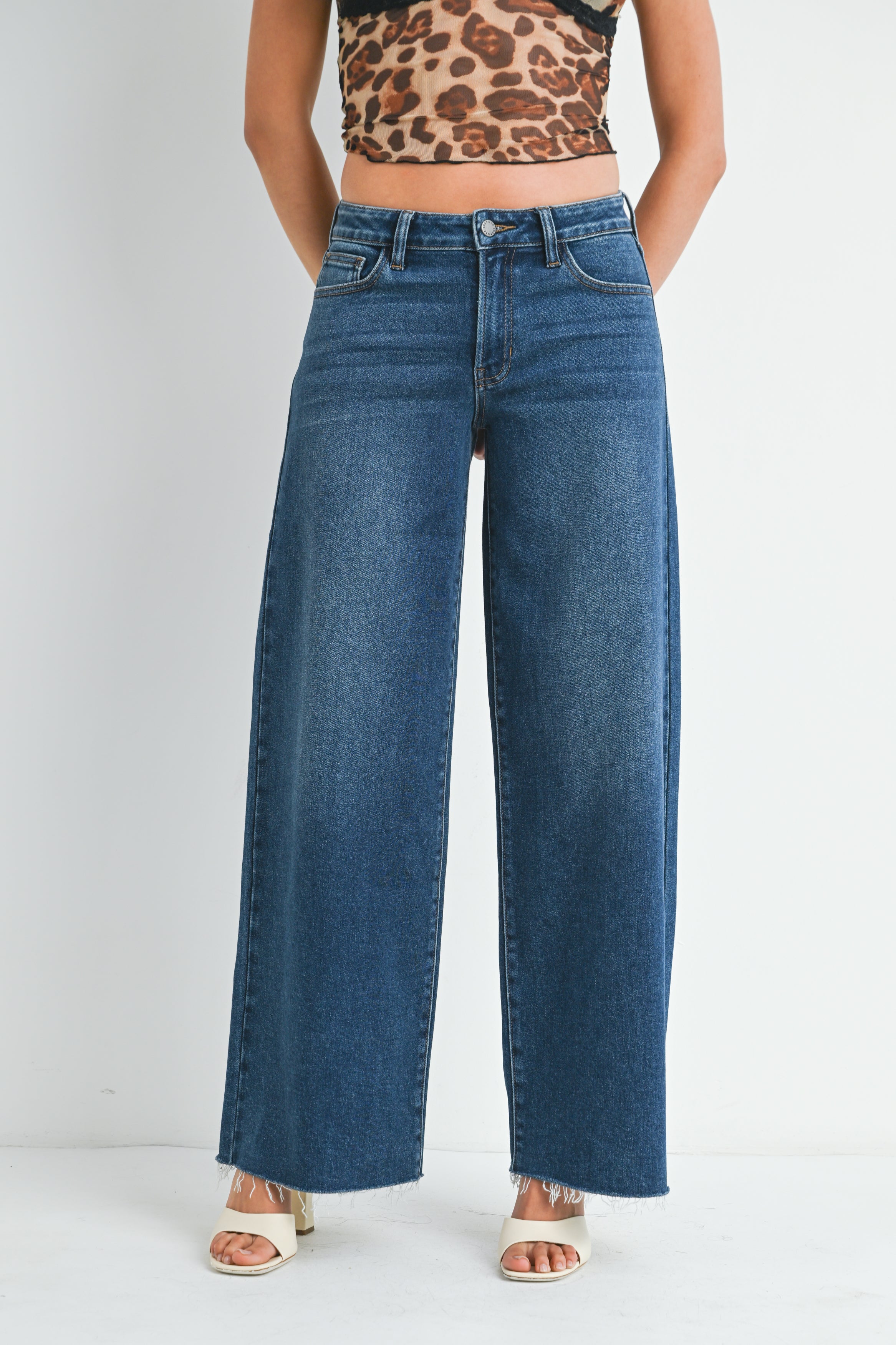 Just Black Denim - Western Relaxed Wide Leg | Dark Denim