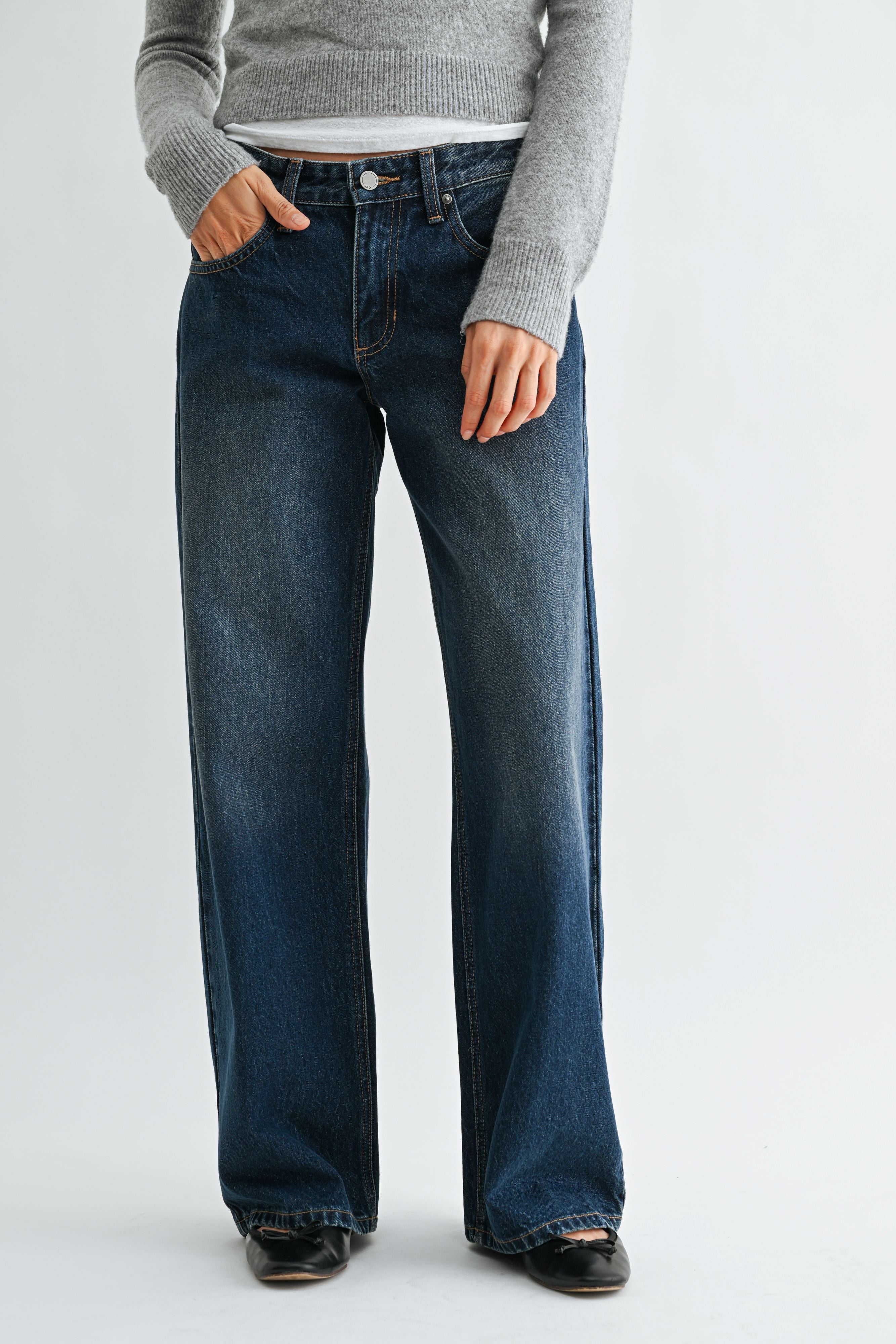 Just Black Denim - Destiny Baggy Wide Leg | Dark Denim