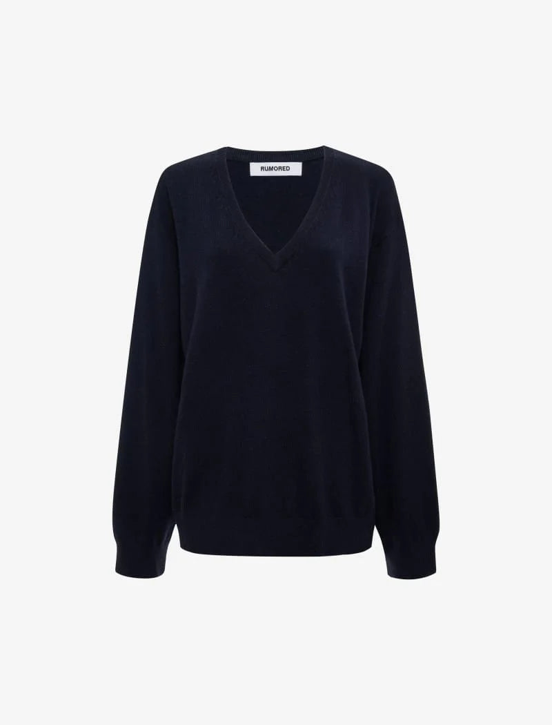 Rumored - Vail V-Neck Sweater | Navy