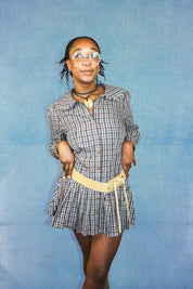 My Mum Made It Plaid Dress (L)