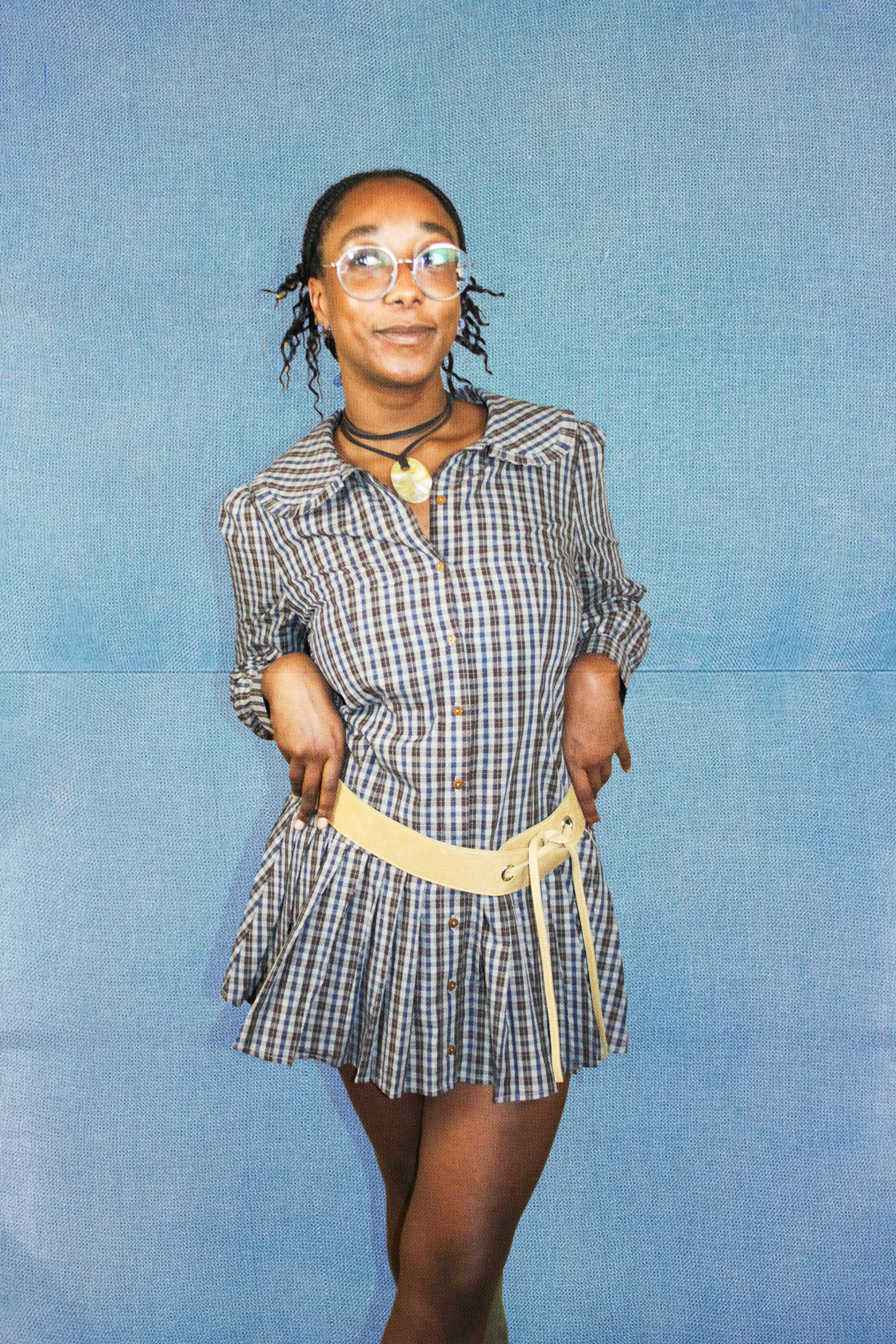 My Mum Made It Plaid Dress (L)