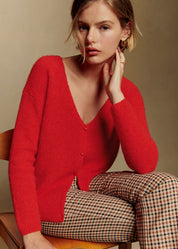 Sezane Barry Red Cardigan (XXS)